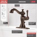 Delta Faucet Venetian Bronze Single Handle Centerset Bathroom Sink Faucet with Pop-Up Drain Assembly 