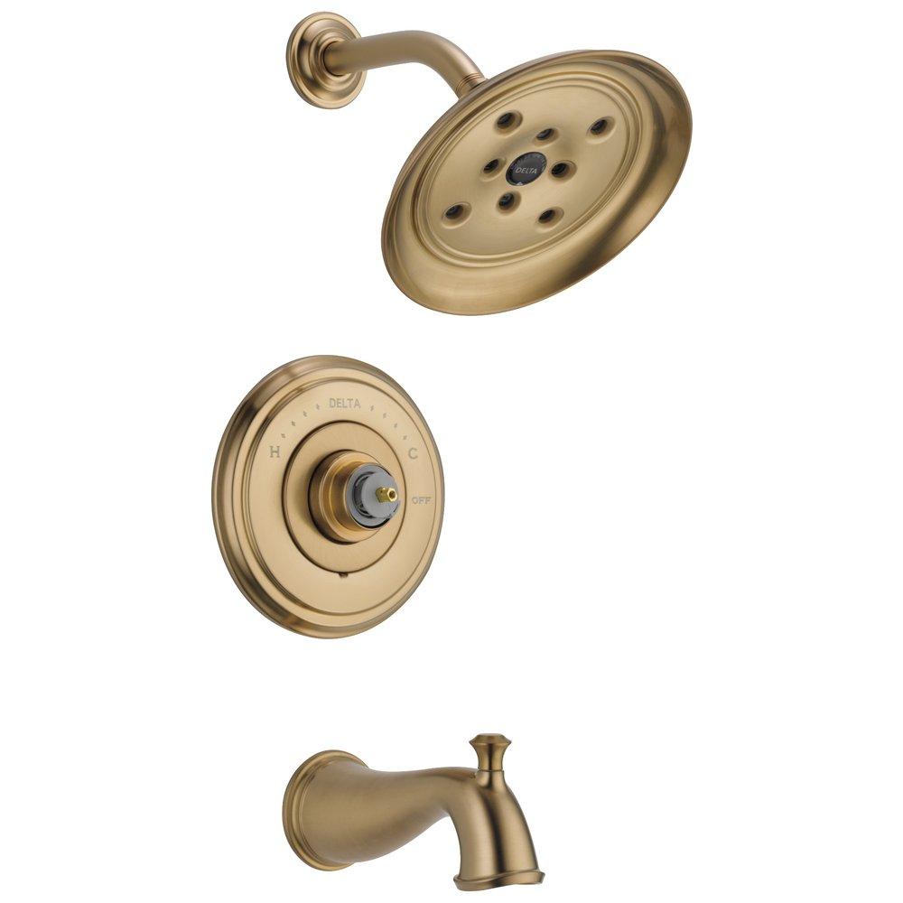 Delta Faucet Champagne Bronze No Handle Single Function Bathtub & Shower Faucet (Trim Only) 
