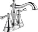 Delta Faucet Chrome Two Handle Centerset Bathroom Sink Faucet with Pop-Up Drain Assembly 