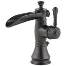 Delta Faucet Venetian Bronze Single Handle Centerset Waterfall Bathroom Sink Faucet with Pop-Up Drain Assembly 