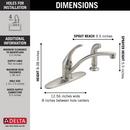 Delta Faucet Brilliance&reg; Stainless Single Handle Kitchen Faucet 