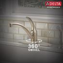 Delta Faucet Brilliance&reg; Stainless Single Handle Kitchen Faucet 