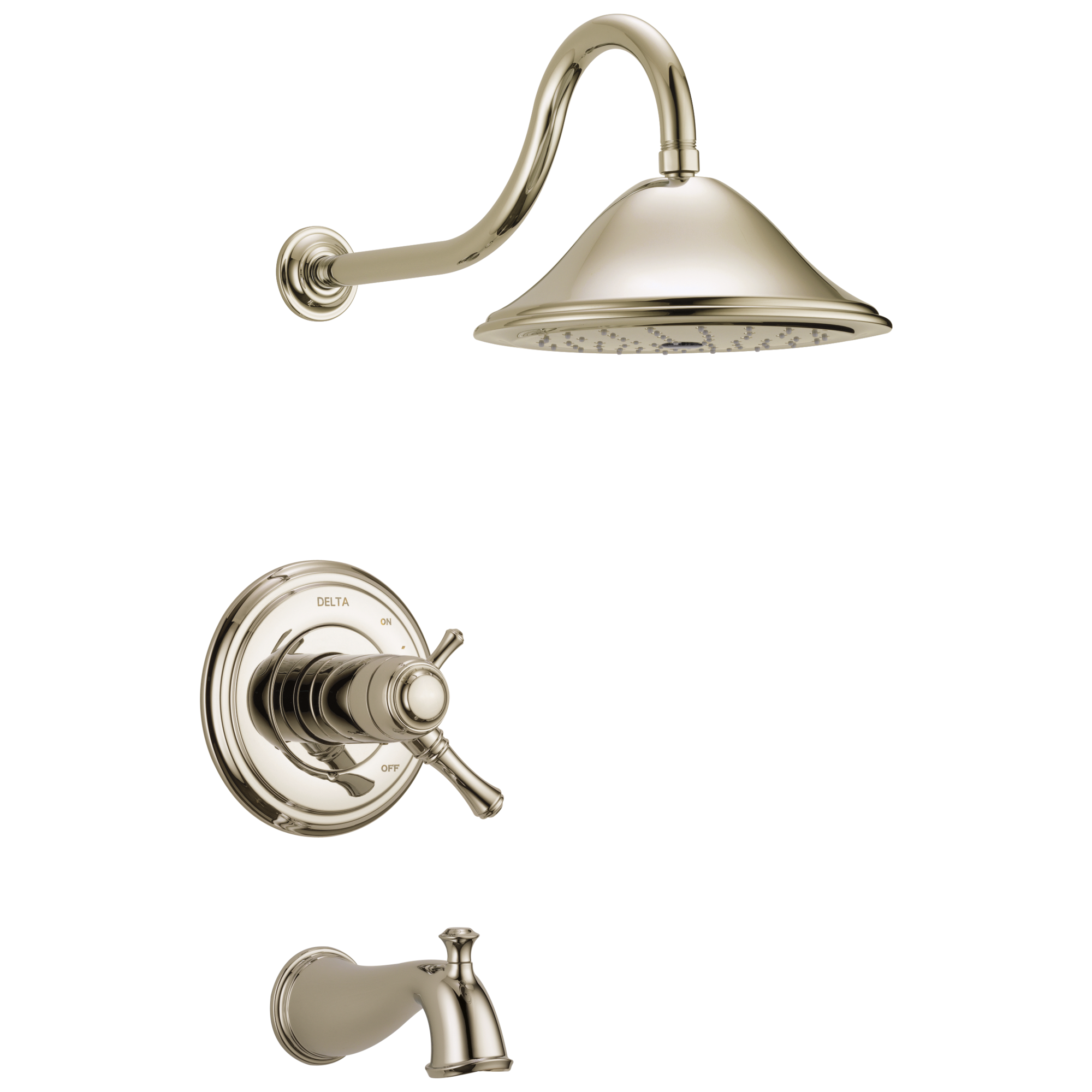 Delta Faucet Polished Nickel Two Handle Single Function Bathtub & Shower Faucet (Trim Only) 
