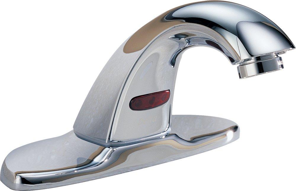 Delta Faucet Chrome No Handle Sensor Bathroom Sink Faucet 