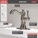 Delta Faucet Brilliance Stainless Single Handle Centerset Bathroom Sink Faucet 