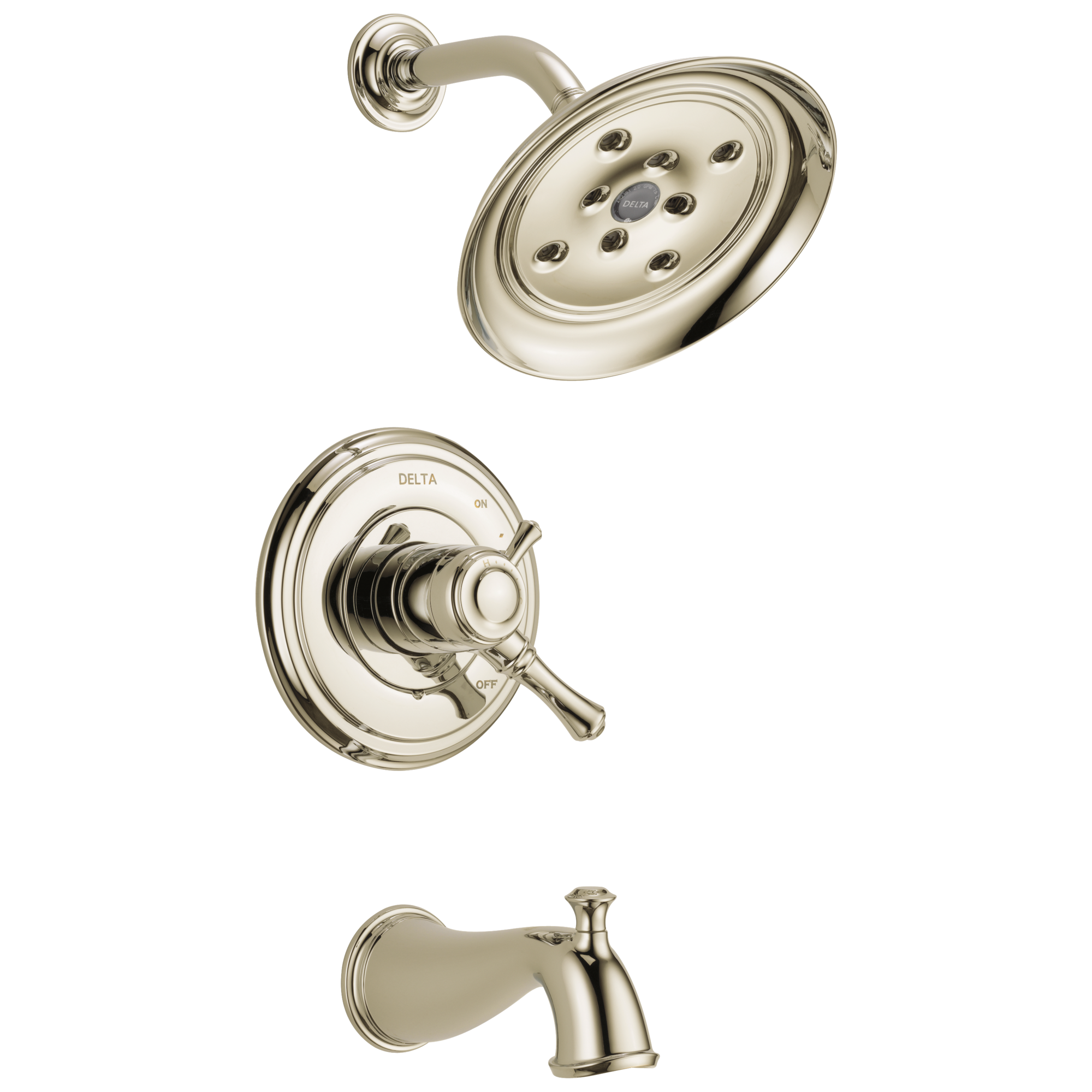 Delta Faucet Brilliance Polished Nickel Two Handle Single Function Bathtub & Shower Faucet (Trim Only) 
