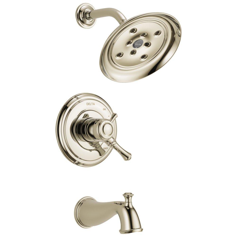 Delta Faucet Brilliance&reg; Polished Nickel Two Handle Single Function Bathtub & Shower Faucet (Trim Only) 