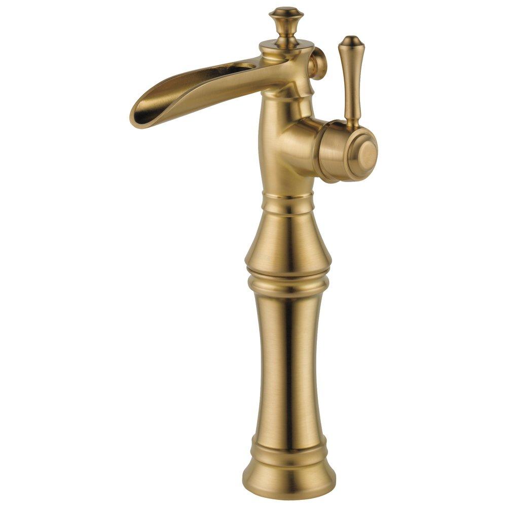 Delta Faucet Brilliance&reg; Champagne Bronze Single Handle Vessel Filler Bathroom Sink Faucet 