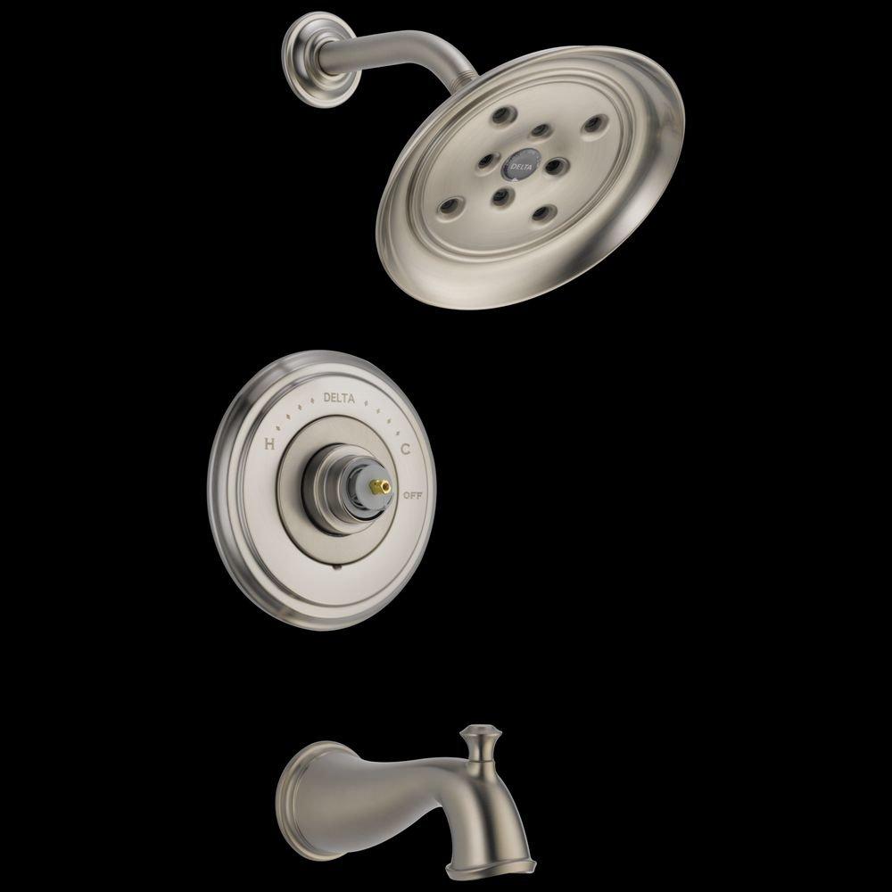 Delta Faucet Brilliance Stainless No Handle Single Function Bathtub & Shower Faucet (Trim Only) 