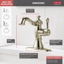 Delta Faucet Brilliance Polished Nickel Single Handle Centerset Bathroom Sink Faucet with Pop-Up Drain Assembly 