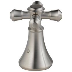 Metal Cross Roman Tub Filler Handles in Stainless Steel