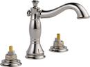 Delta Faucet Polished Nickel Two Handle Widespread Bathroom Sink Faucet with Pop-Up Drain Assembly 