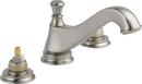Delta Faucet Brilliance&reg; Stainless Two Handle Widespread Bathroom Sink Faucet with Pop-Up Drain Assembly (Handles Sold Separately) 
