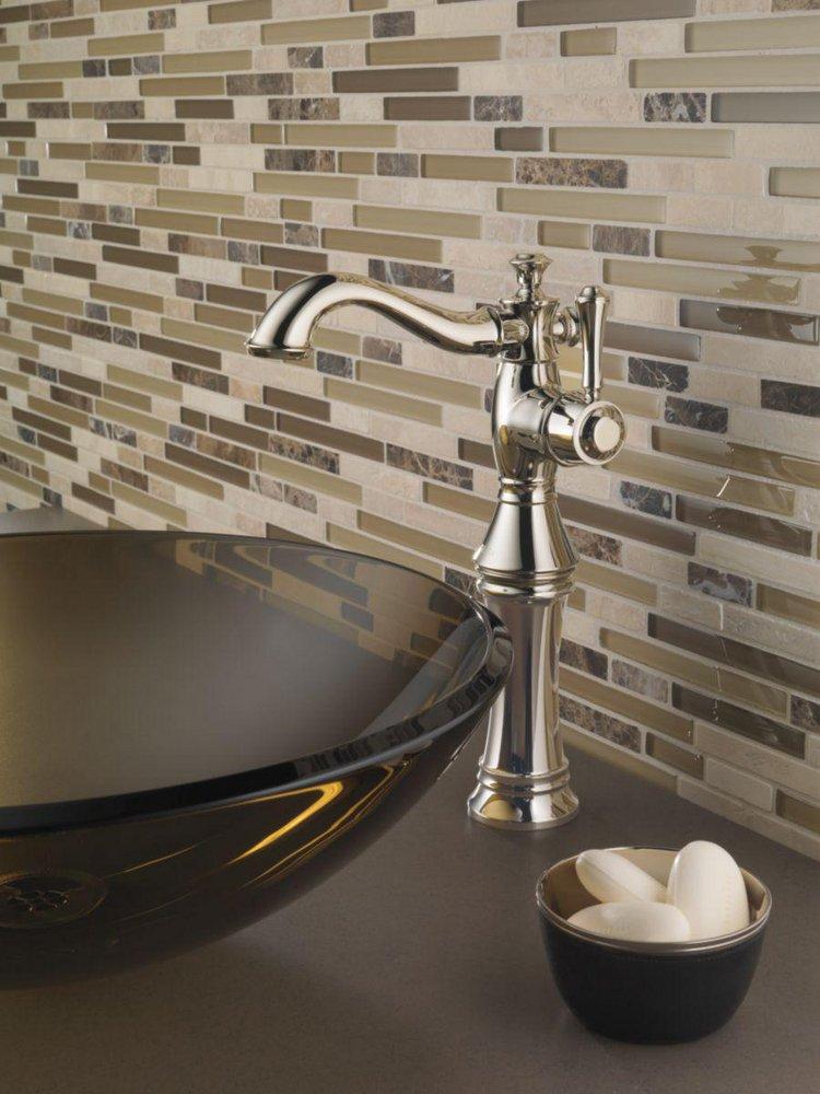 Delta Faucet Brilliance Champagne Bronze Single Handle Vessel Filler Bathroom Sink Faucet 