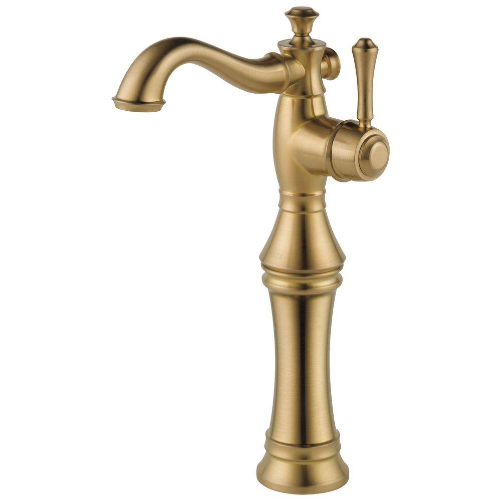 Delta Faucet Brilliance&reg; Champagne Bronze Single Handle Vessel Filler Bathroom Sink Faucet 