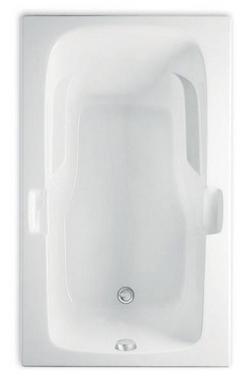 60 x 36 in. Soaker Drop-In Bathtub with Universal Drain in White
