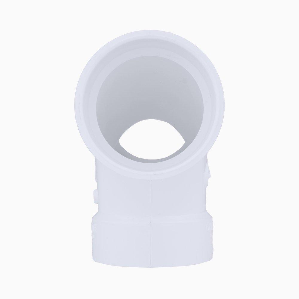 White PVC DWV 90° Double Elbow 