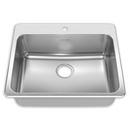 Single Bowl 3-Hole Drop-In Sink Brushed Stainless Steel