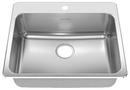 1-Bowl 1-Hole Drop-In Kitchen Sink in Stainless Steel
