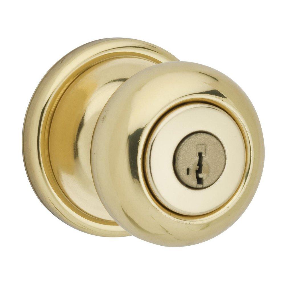 Kwikset Polished Brass Entry Door Knob 