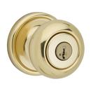 Entry Door Knob in Polished Brass