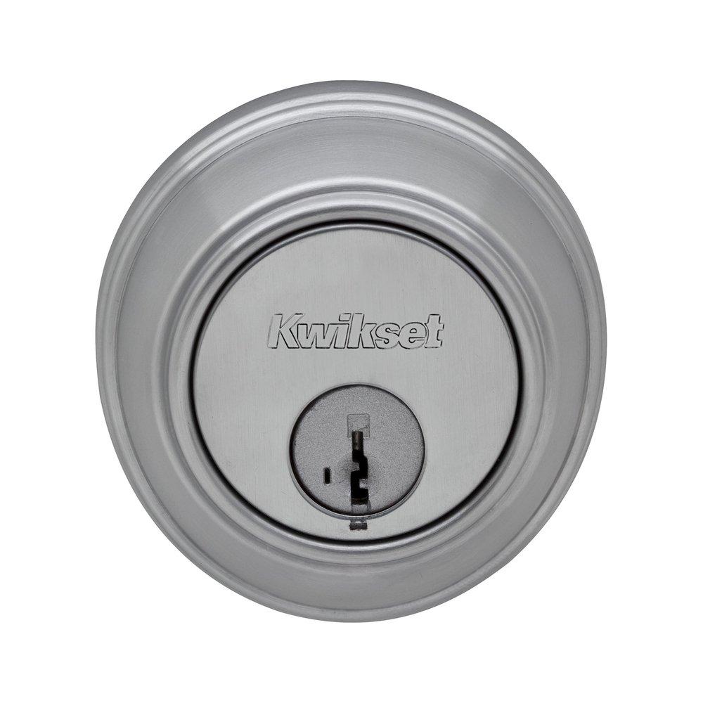 Kwikset Satin Chrome Single Cylinder Zinc Deadbolt Smart Key 