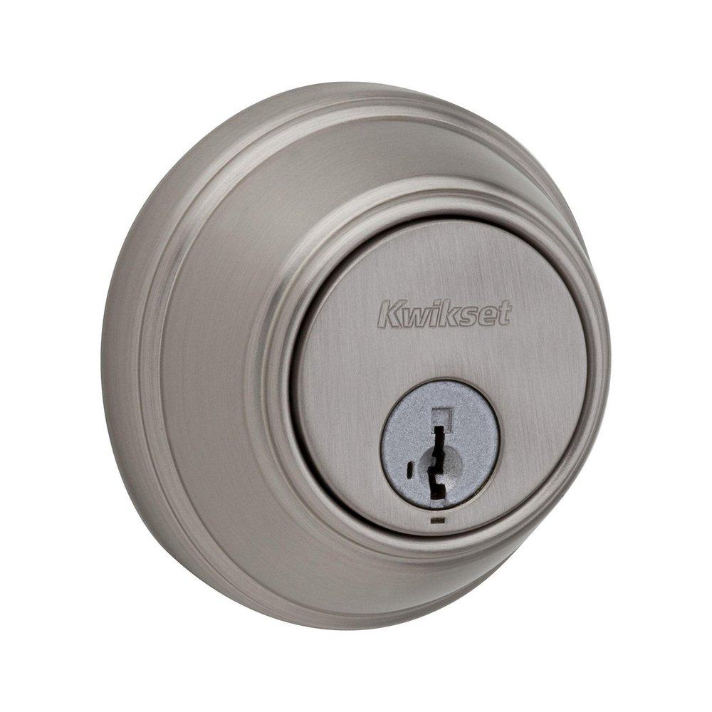 Kwikset Satin Chrome Single Cylinder Zinc Deadbolt Smart Key 