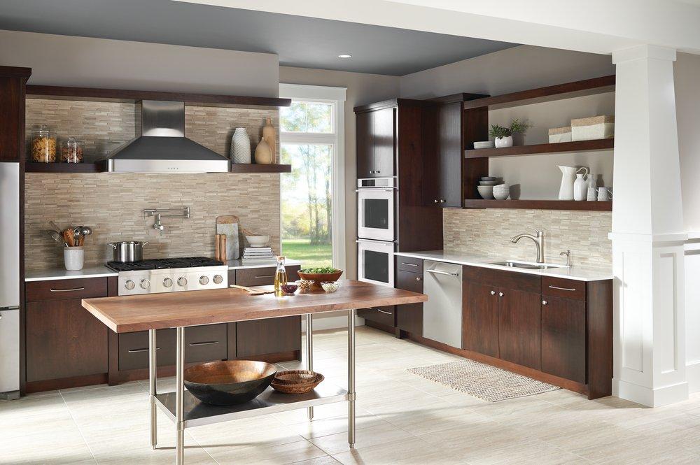 Moen Spot Resist Stainless 5.5 gpm 1 Hole Wall Mount Pot Filler with Double Lever Handle 