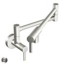 Moen Spot Resist Stainless 5.5 gpm 1 Hole Wall Mount Pot Filler with Double Lever Handle 