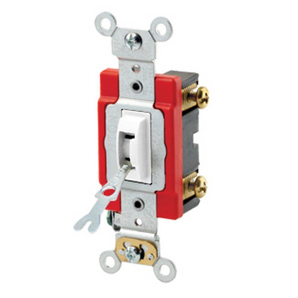 LEVITON White Locking Switch 