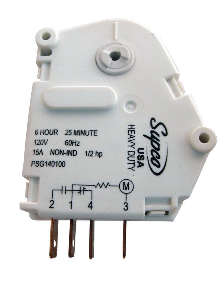 Supco White 6 Hr 25 Minute Defrost Timer 