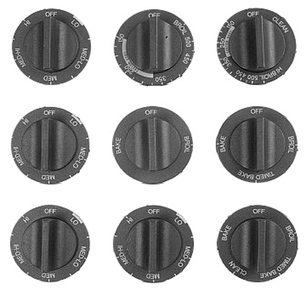 Supco Black Universal Knob Kit 