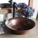 Native Trails Antique Copper Round Bathroom Sink 
