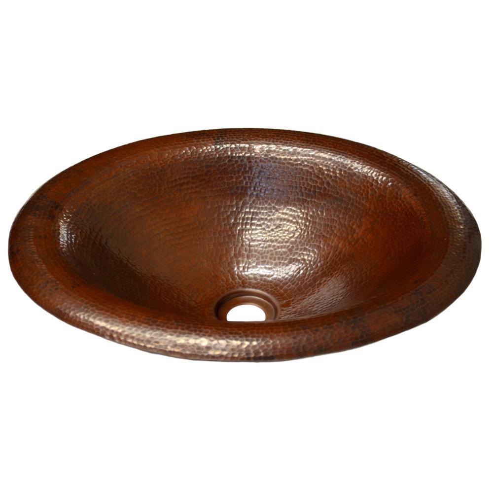 Native Trails Antique Copper Drop-In Lavatory Sink 