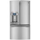 35-3/4 in. 16.1 cu. ft. Bottom Mount Freezer,Counter Depth and French Door Refrigerator in Stainless Steel