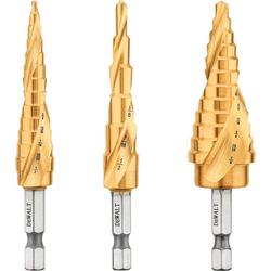 Titanium Nitride Coating Step Drill Bit Set (3-Piece)