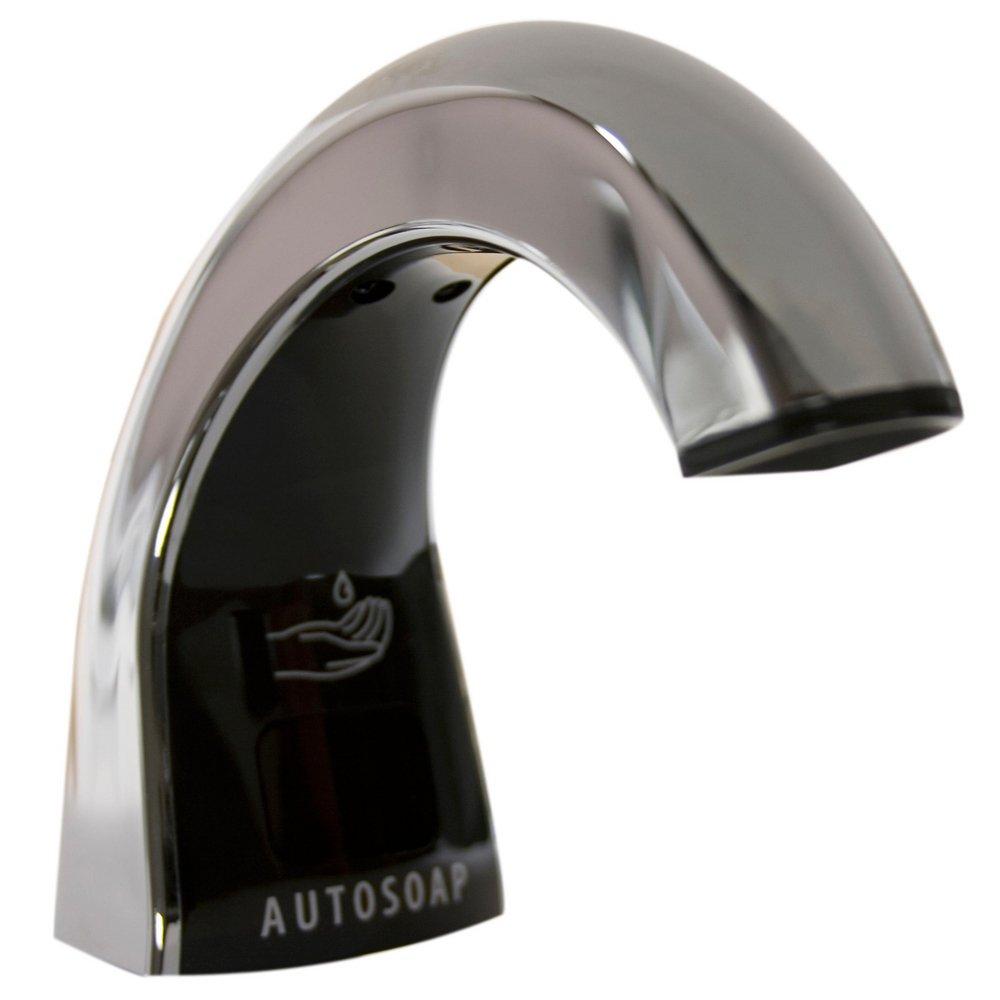 Rubbermaid Chrome/Black Touch-Free Liquid Soap Dispenser 