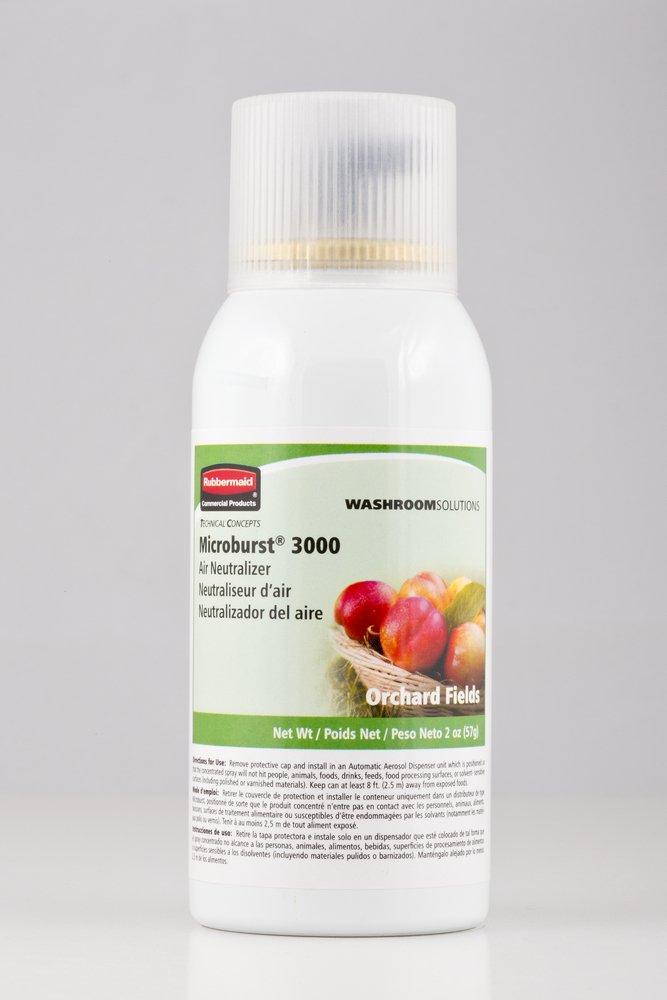 Rubbermaid White 3000 Sprays Refill Orchard Field Aerosol Fragrance for 1793532 Microburst&reg; 3000 Dispenser 