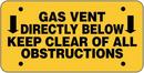 Raven Products Plastic Gas Vent Warning Sign 
