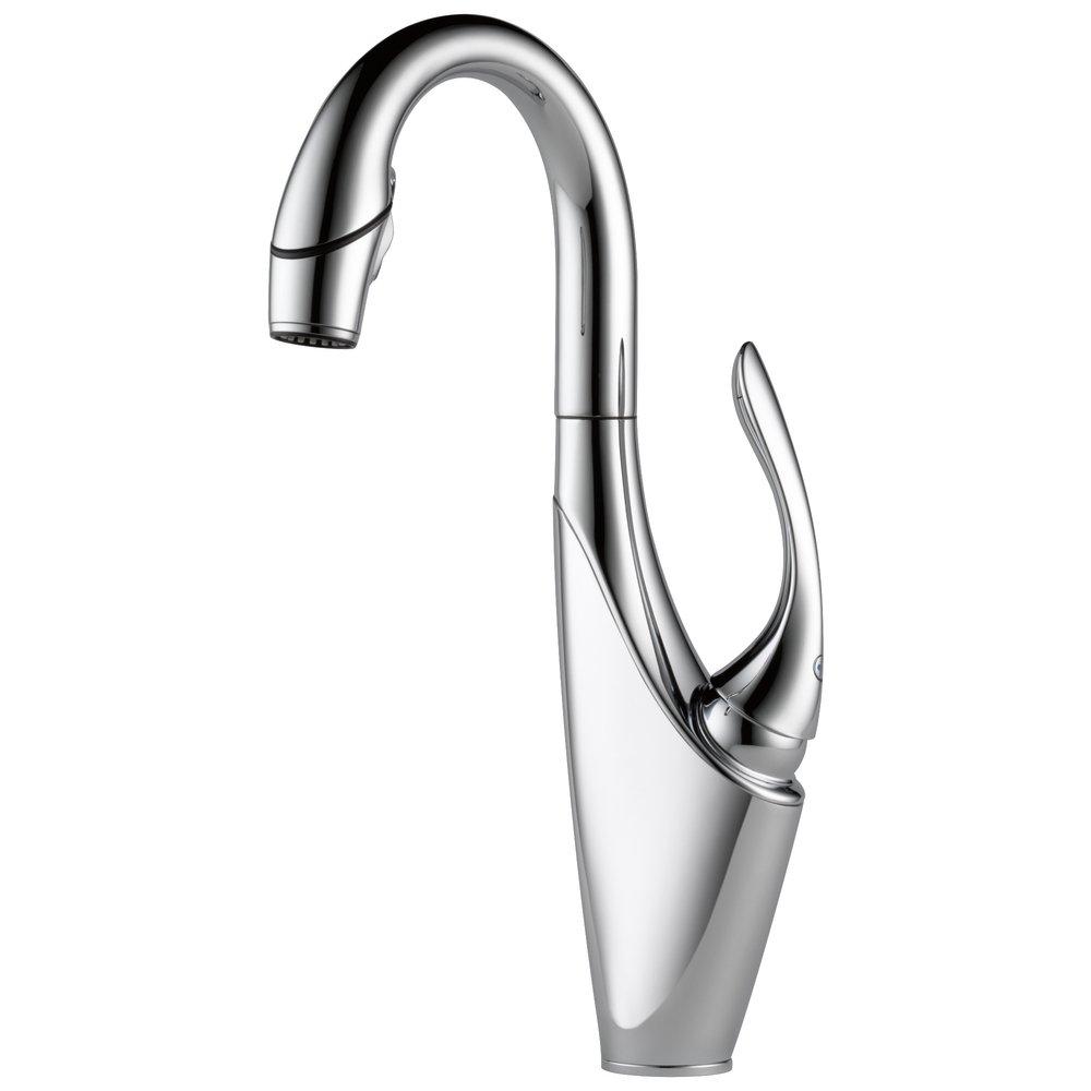 Brizo Chrome 1.8 gpm Single Lever Handle Bar Faucet 