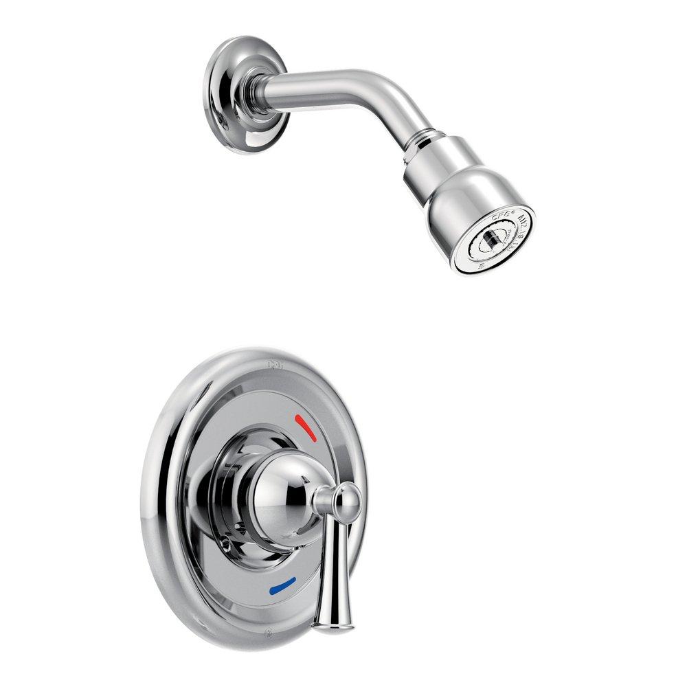 CFG Chrome Pressure Balancing Cycling In-Wall Valve with Single Lever Handle and Water-Saving Showerhead 