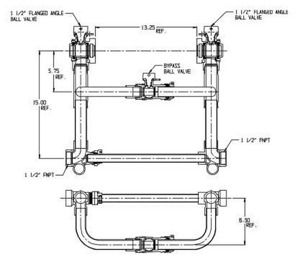 A.Y. McDonald 1-1/2 in. FNPT Brass Straight Meter Setter 