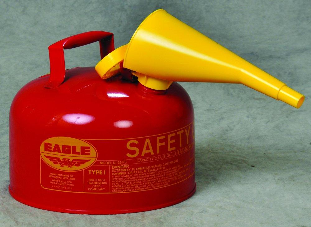 Eagle Red Hot Dipped Galvanized Safety Can for Storage in Red 