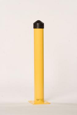 24 x 4 in. Steel Bumper Post in Yellow