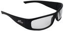 Silver Mirror Lens Black Frame Safety Glasses