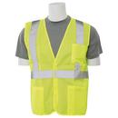 ERB Safety Hi-Viz Lime Safety Mesh Vest with Hook and Loop Closure in Hi-Viz Lime 