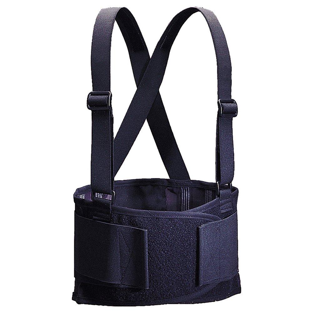 ERB Safety Black Back Support with Suspender in Black 