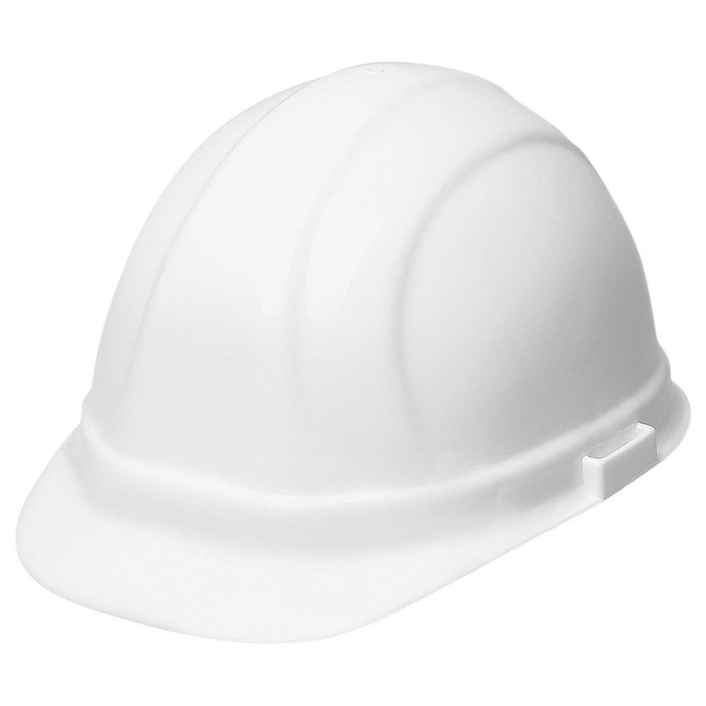 ERB Safety White Cap Safety Helmet with Mega Ratchet 