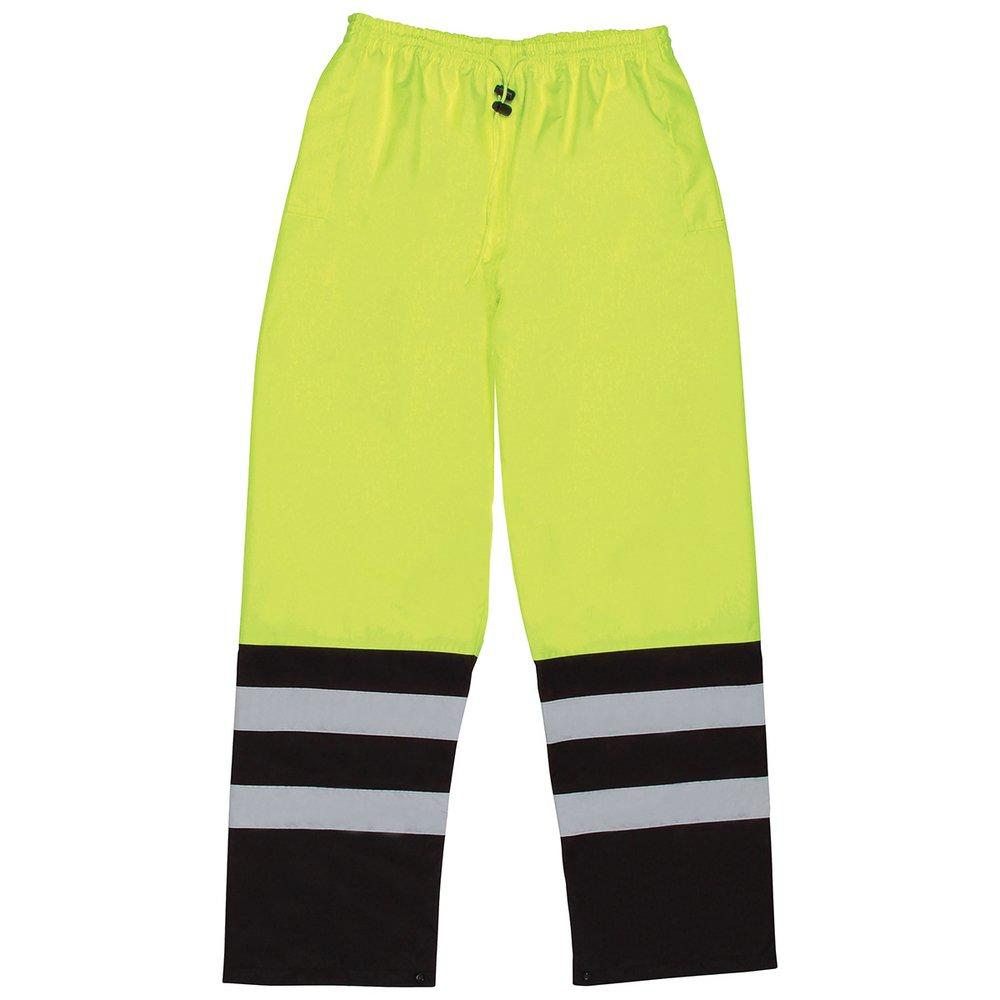 ERB Safety Hi-Viz Lime Large Class E Rain Pant in Lime 
