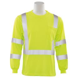 XL Size Long Sleeve Shirt in Hi-Viz Lime